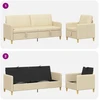 Sofa Sofos komplektas su saugojimu 2 pcs Kreminė Poliesteris