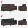 Sofa Sofos komplektas su saugojimu 2 pcs Tamsiai rudas Poliesteris