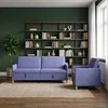 Sofa Sofos komplektas su saugojimu 2 pcs Džinsinės mėlynos