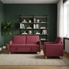 Sofa Sofos komplektas su saugojimu 2 pcs Vyno raudona Poliesteris