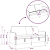 Sofa Sofos komplektas su saugojimu 2 pcs Tamsiai rudas Poliesteris