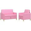 Sofa Sofos komplektas su saugojimu 2 pcs Rožinė Poliesteris