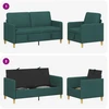 Sofa Sofos komplektas su saugojimu 2 pcs Tamsiai žalia Poliesteris