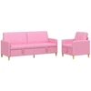 Sofa Sofos komplektas su saugojimu 2 pcs Rožinė Poliesteris