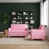 Sofa Sofos komplektas su saugojimu 2 pcs Rožinė Poliesteris