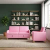 Sofa Sofos komplektas su saugojimu 2 pcs Rožinė Poliesteris