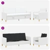 Sofa Sofos komplektas su saugojimu 2 pcs Balta Poliesteris