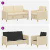 Sofa Sofos komplektas su saugojimu 2 pcs Kreminė Poliesteris