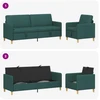 Sofa Sofos komplektas su saugojimu 2 pcs Tamsiai žalia Poliesteris