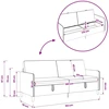 Sofa Sofos komplektas su saugojimu 2 pcs Balta Poliesteris