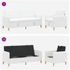 Sofa Sofos komplektas su saugojimu 2 pcs Balta Poliesteris