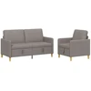Sofa Sofos komplektas su saugojimu 2 pcs Taupe Poliesteris