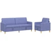 Sofa Sofos komplektas su saugojimu 2 pcs Džinsinės mėlynos