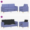Sofa Sofos komplektas su saugojimu 2 pcs Džinsinės mėlynos