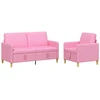 Sofa Sofos komplektas su saugojimu 2 pcs Rožinė Poliesteris