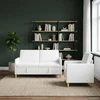 Sofa Sofos komplektas su saugojimu 2 pcs Balta Poliesteris