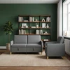Sofa Sofos komplektas su saugojimu 2 pcs Tamsiai pilka Poliesteris