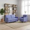 Sofa Sofos komplektas su saugojimu 2 pcs Džinsinės mėlynos
