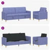 Sofa Sofos komplektas su saugojimu 2 pcs Džinsinės mėlynos