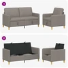 Sofa Sofos komplektas su saugojimu 2 pcs Taupe Poliesteris
