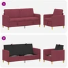 Sofa Sofos komplektas su saugojimu 2 pcs Vyno raudona Poliesteris