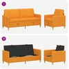 Sofa Sofos komplektas su saugojimu 2 pcs Tamsiai geltona Poliesteris