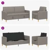 Sofa Sofos komplektas su saugojimu 2 pcs Taupe Poliesteris