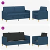 Sofa Sofos komplektas su saugojimu 2 pcs Mėlyna Poliesteris
