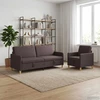 Sofa Sofos komplektas su saugojimu 2 pcs Tamsiai rudas Poliesteris