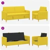 Sofa Sofos komplektas su saugojimu 2 pcs Šviesi geltona Poliesteris
