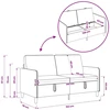 Sofa Sofos komplektas su saugojimu 2 pcs Šviesi geltona Poliesteris