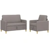 Sofa Sofos komplektas su saugojimu 2 pcs Taupe Poliesteris