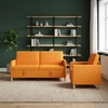 Sofa Sofos komplektas su saugojimu 2 pcs Tamsiai geltona Poliesteris
