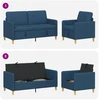 Sofa Sofos komplektas su saugojimu 2 pcs Mėlyna Poliesteris
