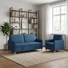 Sofa Sofos komplektas su saugojimu 2 pcs Mėlyna Poliesteris