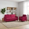 Sofa Sofos komplektas su saugojimu 2 vnt. Vyno raudona Poliesteris
