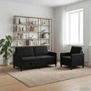 Sofa Sofos komplektas su saugojimu 2 vnt. Juoda Poliesteris