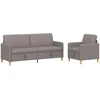 Sofa Sofos komplektas su saugojimu 2 vnt. Taupe Poliesteris