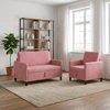 Sofa Sofos komplektas su saugojimu 2 vnt. Rožinė Poliesteris