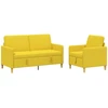 Sofa Sofos komplektas su saugojimu 2 vnt. 3 vietos Šviesi geltona