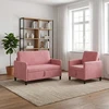 Sofa Sofos komplektas su saugojimu 2 vnt. Rožinė Poliesteris