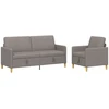 Sofa Sofos komplektas su saugojimu 2 vnt. Taupe Poliesteris