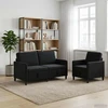 Sofa Sofos komplektas su saugojimu 2 vnt. Juoda Poliesteris