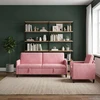 Sofa Sofos komplektas su saugojimu 2 vnt. Rožinė Poliesteris