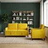 Sofa Sofos komplektas su saugojimu 2 vnt. Geltona Poliesteris