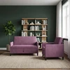 Sofa Sofos komplektas su saugojimu 2 vnt. Violetinė Poliesteris
