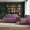 Sofa Sofos komplektas su saugojimu 2 vnt. Violetinė Poliesteris