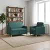 Sofa Sofos komplektas su saugojimu 2 vnt. Tamsiai žalia Poliesteris