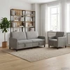 Sofa Sofos komplektas su saugojimu 2 vnt. Šviesiai pilka Poliesteris