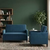 Sofa Sofos komplektas su saugojimu 2 vnt. Mėlyna Poliesteris
